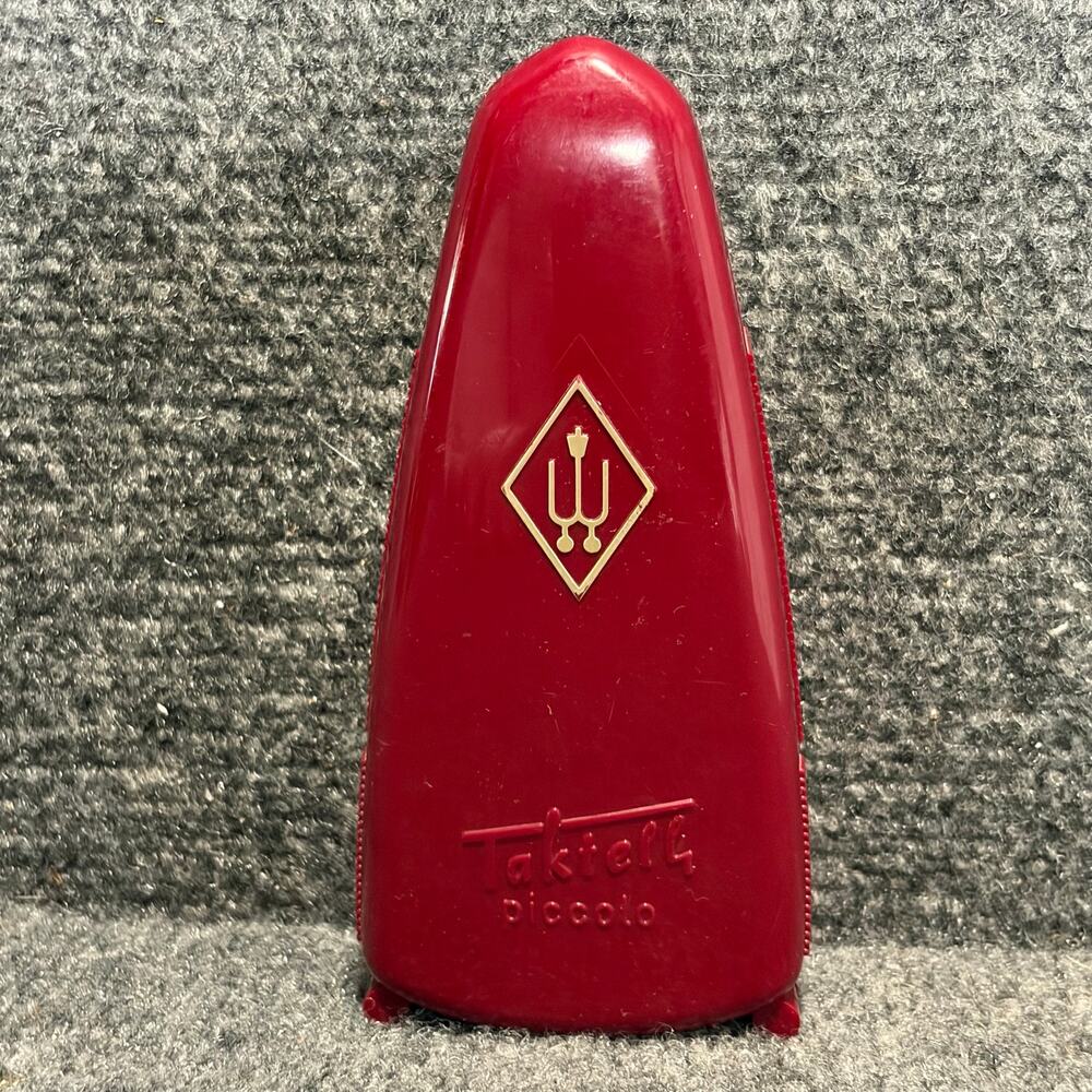 Vintage Wittner Taktell Piccolo Red Metronome West Germany Music Wind Up